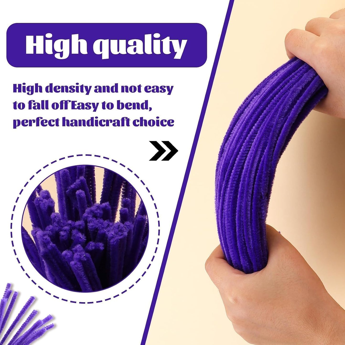 100 Pcs Pipe Cleaners Chenille Stem, Yellow Pipe Cleaners Craft | Pipe Cleaners Bulk, Fuzzy Sticks Craft Supplies for Creative Handmade DIY Art Gifts for Mom Craft Project