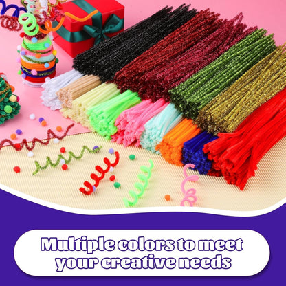 100 Pcs Pipe Cleaners Chenille Stem, Yellow Pipe Cleaners Craft | Pipe Cleaners Bulk, Fuzzy Sticks Craft Supplies for Creative Handmade DIY Art Gifts for Mom Craft Project