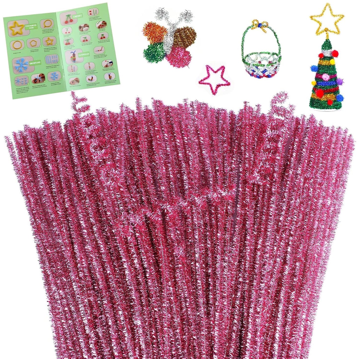 100 Pcs Pipe Cleaners Chenille Stem, Yellow Pipe Cleaners Craft | Pipe Cleaners Bulk, Fuzzy Sticks Craft Supplies for Creative Handmade DIY Art Gifts for Mom Craft Project