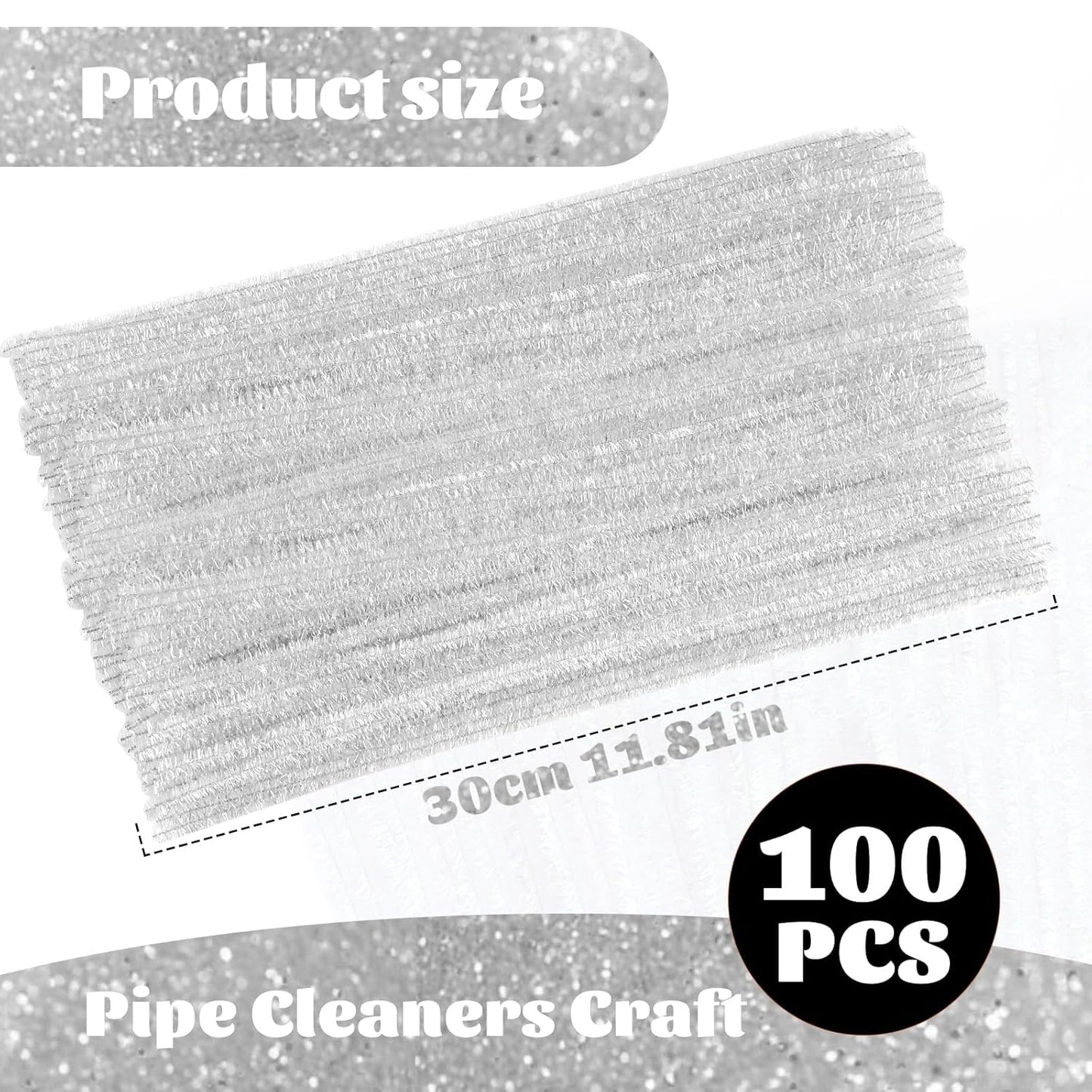 100 Pcs Pipe Cleaners Chenille Stem, Yellow Pipe Cleaners Craft | Pipe Cleaners Bulk, Fuzzy Sticks Craft Supplies for Creative Handmade DIY Art Gifts for Mom Craft Project