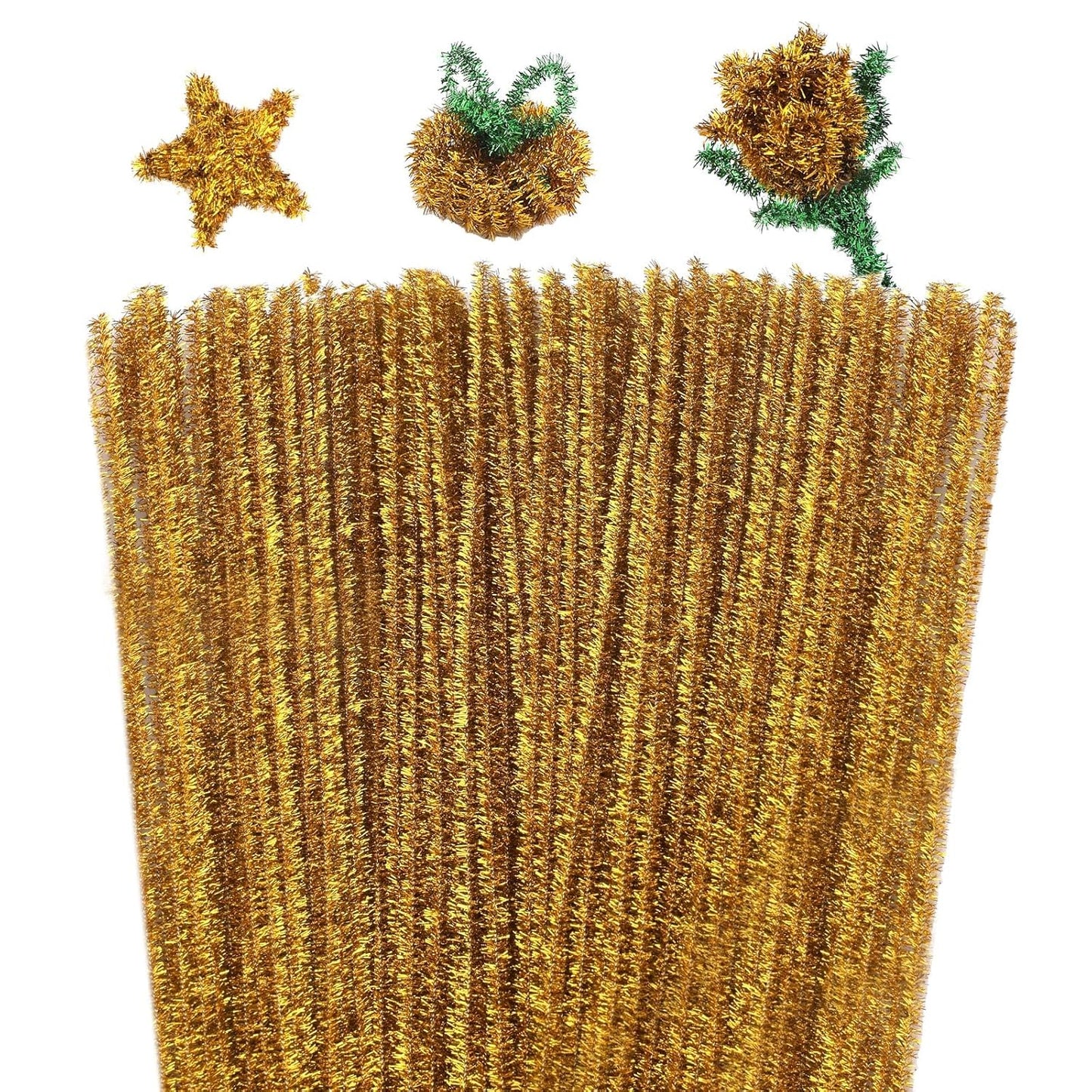 100 Pcs Pipe Cleaners Chenille Stem, Yellow Pipe Cleaners Craft | Pipe Cleaners Bulk, Fuzzy Sticks Craft Supplies for Creative Handmade DIY Art Gifts for Mom Craft Project