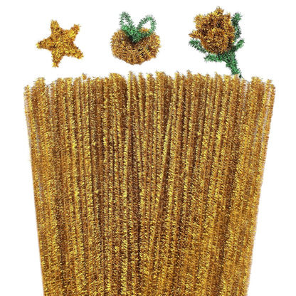 100 Pcs Pipe Cleaners Chenille Stem, Yellow Pipe Cleaners Craft | Pipe Cleaners Bulk, Fuzzy Sticks Craft Supplies for Creative Handmade DIY Art Gifts for Mom Craft Project