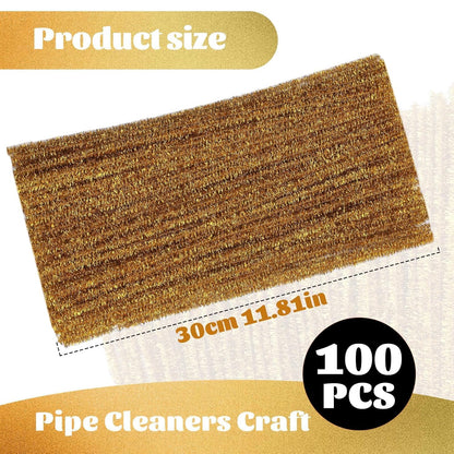 100 Pcs Pipe Cleaners Chenille Stem, Yellow Pipe Cleaners Craft | Pipe Cleaners Bulk, Fuzzy Sticks Craft Supplies for Creative Handmade DIY Art Gifts for Mom Craft Project