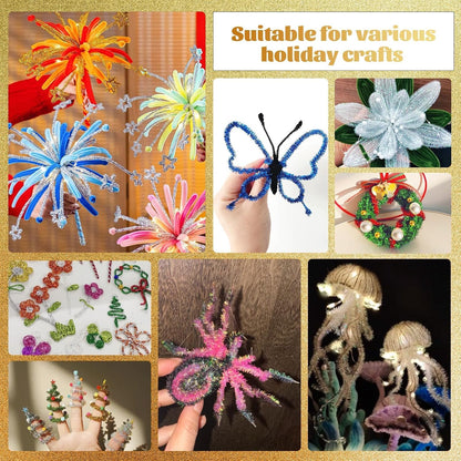 100 Pcs Pipe Cleaners Chenille Stem, Yellow Pipe Cleaners Craft | Pipe Cleaners Bulk, Fuzzy Sticks Craft Supplies for Creative Handmade DIY Art Gifts for Mom Craft Project