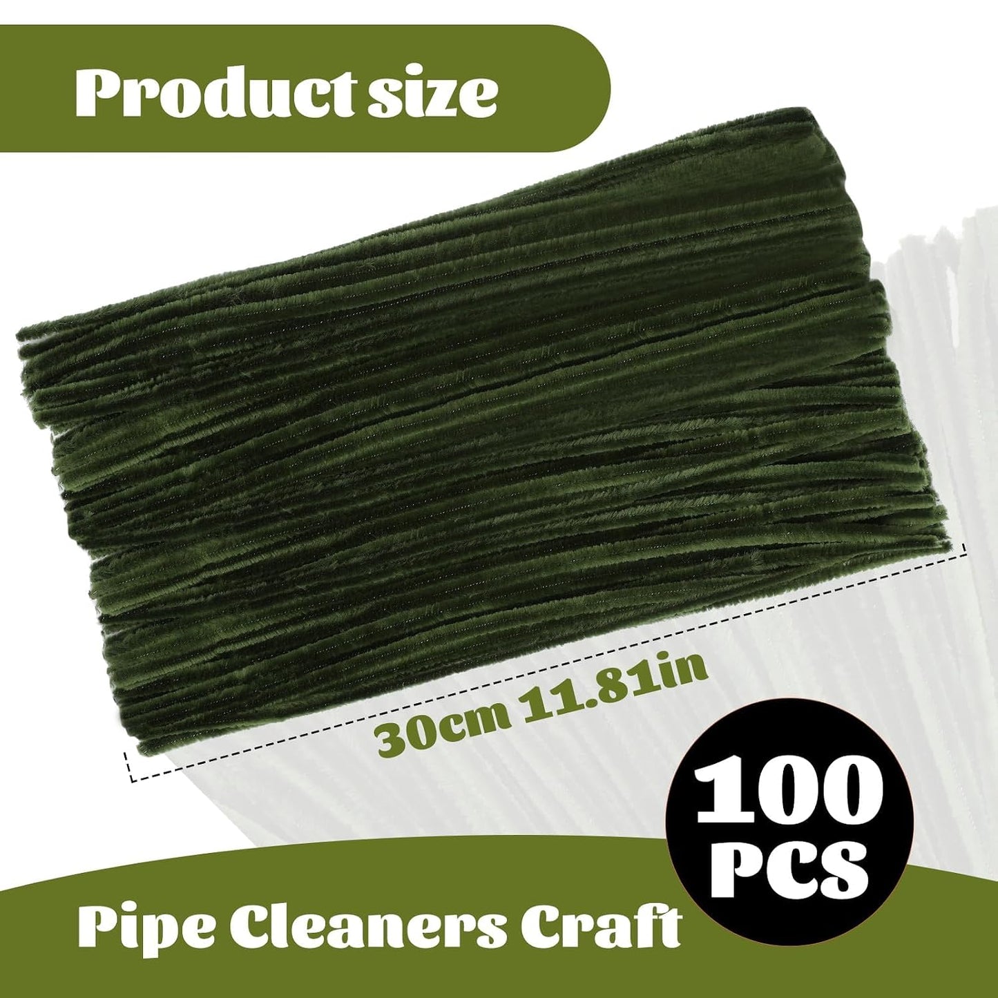100 Pcs Pipe Cleaners Chenille Stem, Yellow Pipe Cleaners Craft | Pipe Cleaners Bulk, Fuzzy Sticks Craft Supplies for Creative Handmade DIY Art Gifts for Mom Craft Project