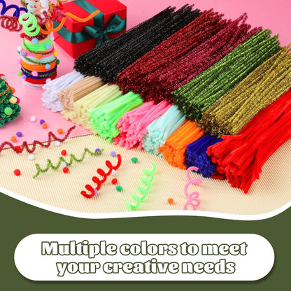 100 Pcs Pipe Cleaners Chenille Stem, Yellow Pipe Cleaners Craft | Pipe Cleaners Bulk, Fuzzy Sticks Craft Supplies for Creative Handmade DIY Art Gifts for Mom Craft Project
