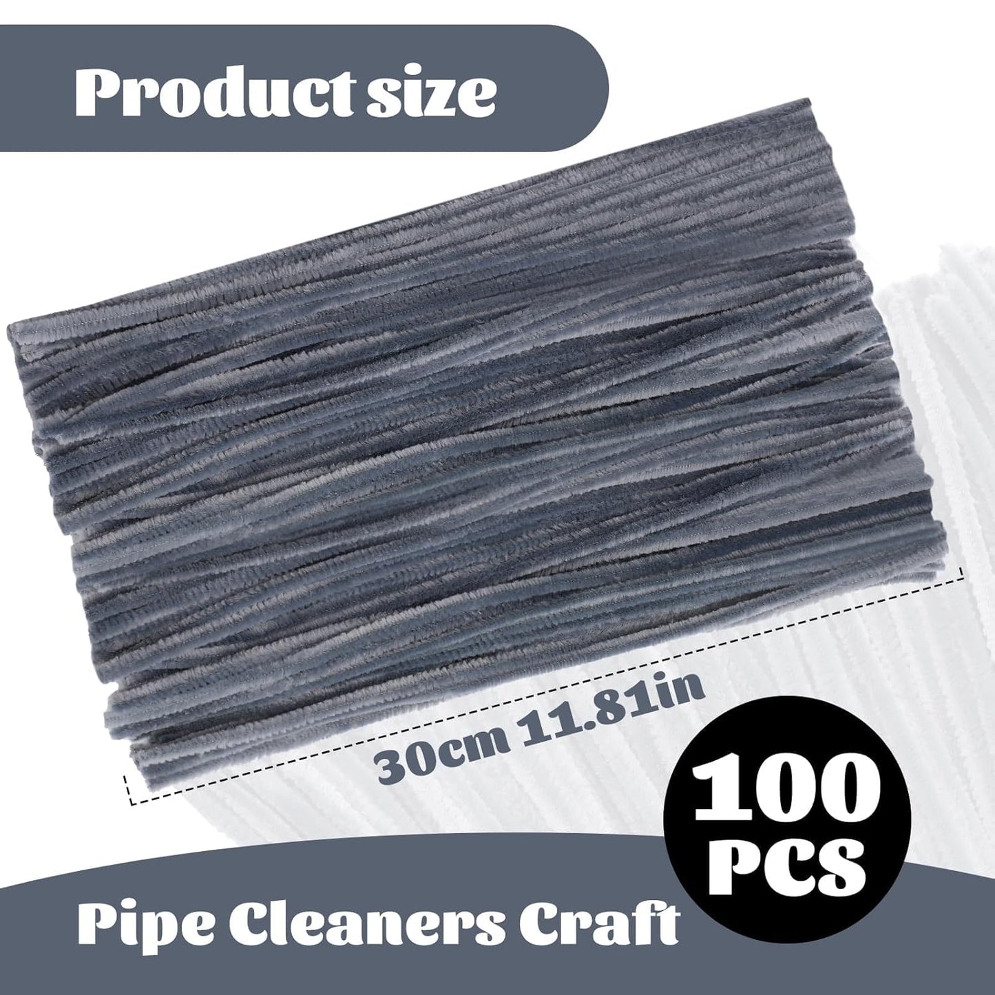 100 Pcs Pipe Cleaners Chenille Stem, Yellow Pipe Cleaners Craft | Pipe Cleaners Bulk, Fuzzy Sticks Craft Supplies for Creative Handmade DIY Art Gifts for Mom Craft Project