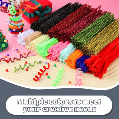 100 Pcs Pipe Cleaners Chenille Stem, Yellow Pipe Cleaners Craft | Pipe Cleaners Bulk, Fuzzy Sticks Craft Supplies for Creative Handmade DIY Art Gifts for Mom Craft Project
