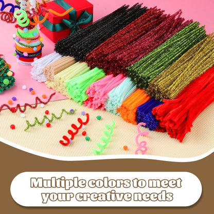 100 Pcs Pipe Cleaners Chenille Stem, Yellow Pipe Cleaners Craft | Pipe Cleaners Bulk, Fuzzy Sticks Craft Supplies for Creative Handmade DIY Art Gifts for Mom Craft Project