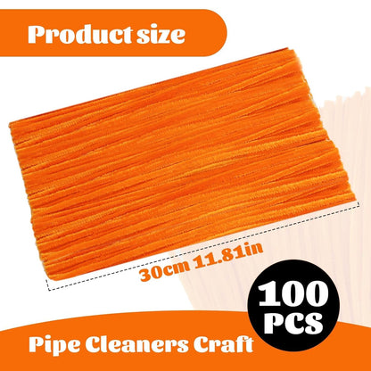 100 Pcs Pipe Cleaners Chenille Stem, Yellow Pipe Cleaners Craft | Pipe Cleaners Bulk, Fuzzy Sticks Craft Supplies for Creative Handmade DIY Art Gifts for Mom Craft Project
