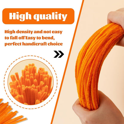 100 Pcs Pipe Cleaners Chenille Stem, Yellow Pipe Cleaners Craft | Pipe Cleaners Bulk, Fuzzy Sticks Craft Supplies for Creative Handmade DIY Art Gifts for Mom Craft Project