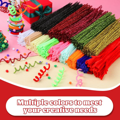 100 Pcs Pipe Cleaners Chenille Stem, Yellow Pipe Cleaners Craft | Pipe Cleaners Bulk, Fuzzy Sticks Craft Supplies for Creative Handmade DIY Art Gifts for Mom Craft Project