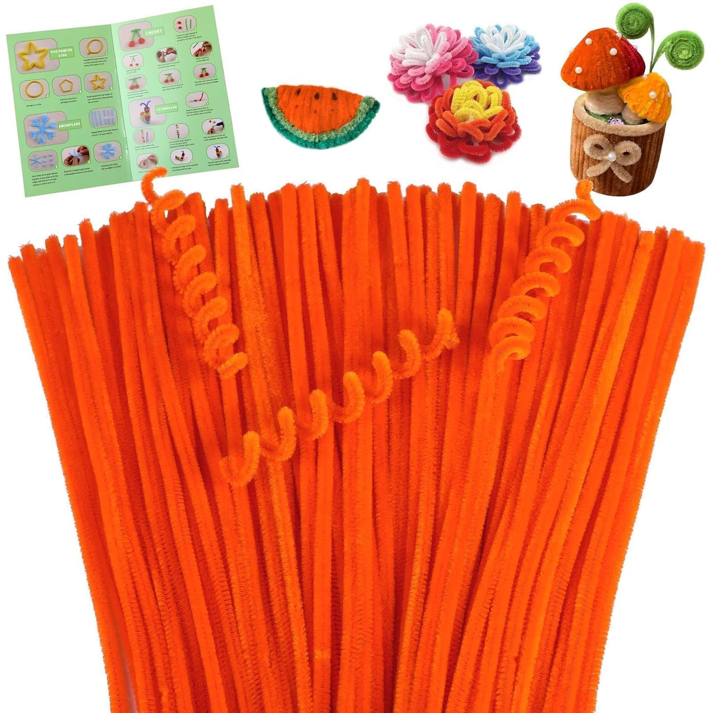 100 Pcs Pipe Cleaners Chenille Stem, Yellow Pipe Cleaners Craft | Pipe Cleaners Bulk, Fuzzy Sticks Craft Supplies for Creative Handmade DIY Art Gifts for Mom Craft Project