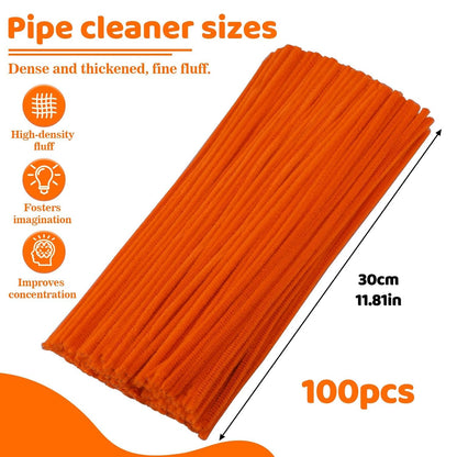 100 Pcs Pipe Cleaners Chenille Stem, Yellow Pipe Cleaners Craft | Pipe Cleaners Bulk, Fuzzy Sticks Craft Supplies for Creative Handmade DIY Art Gifts for Mom Craft Project