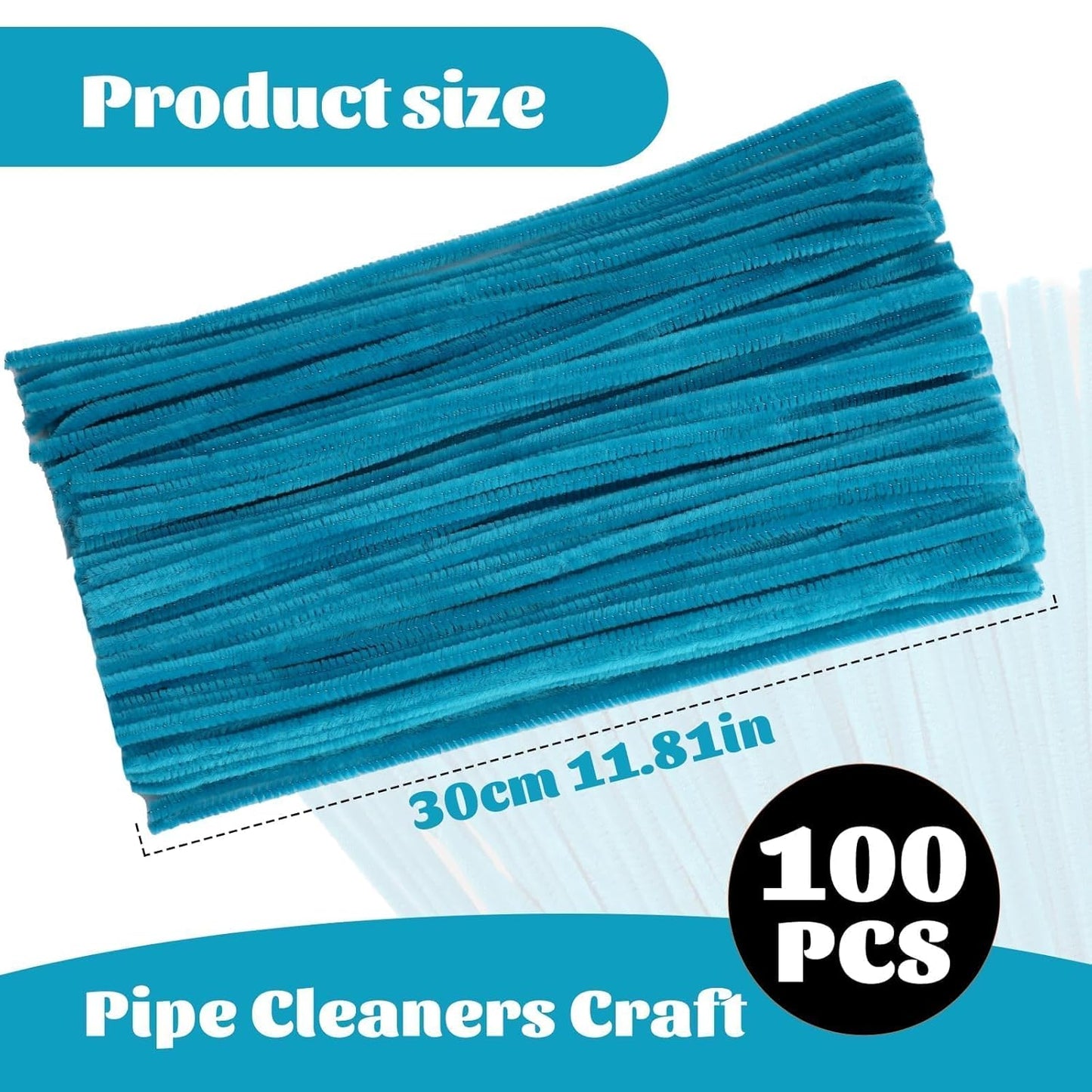 100 Pcs Pipe Cleaners Chenille Stem, Yellow Pipe Cleaners Craft | Pipe Cleaners Bulk, Fuzzy Sticks Craft Supplies for Creative Handmade DIY Art Gifts for Mom Craft Project