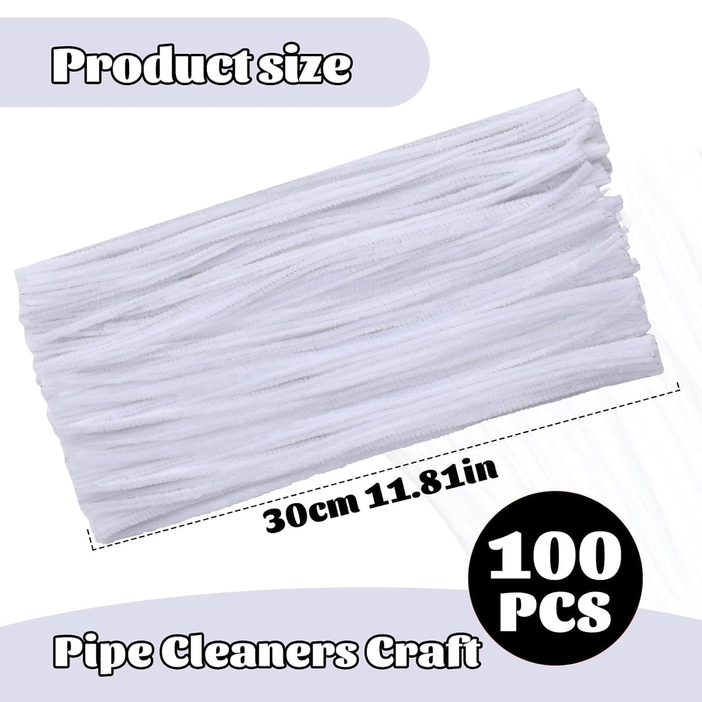 100 Pcs Pipe Cleaners Chenille Stem, Yellow Pipe Cleaners Craft | Pipe Cleaners Bulk, Fuzzy Sticks Craft Supplies for Creative Handmade DIY Art Gifts for Mom Craft Project