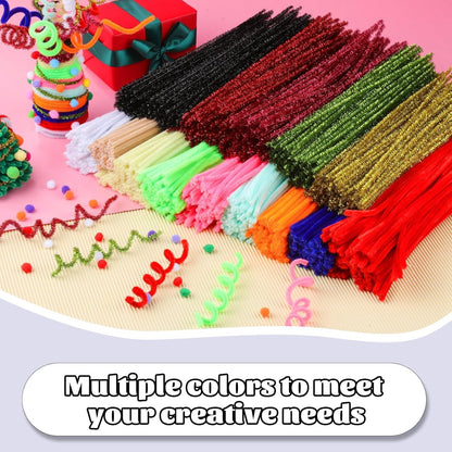 100 Pcs Pipe Cleaners Chenille Stem, Yellow Pipe Cleaners Craft | Pipe Cleaners Bulk, Fuzzy Sticks Craft Supplies for Creative Handmade DIY Art Gifts for Mom Craft Project