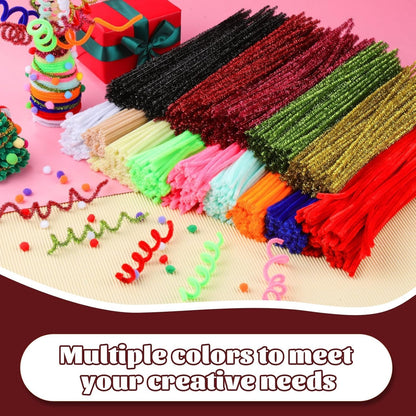 100 Pcs Pipe Cleaners Chenille Stem, Yellow Pipe Cleaners Craft | Pipe Cleaners Bulk, Fuzzy Sticks Craft Supplies for Creative Handmade DIY Art Gifts for Mom Craft Project