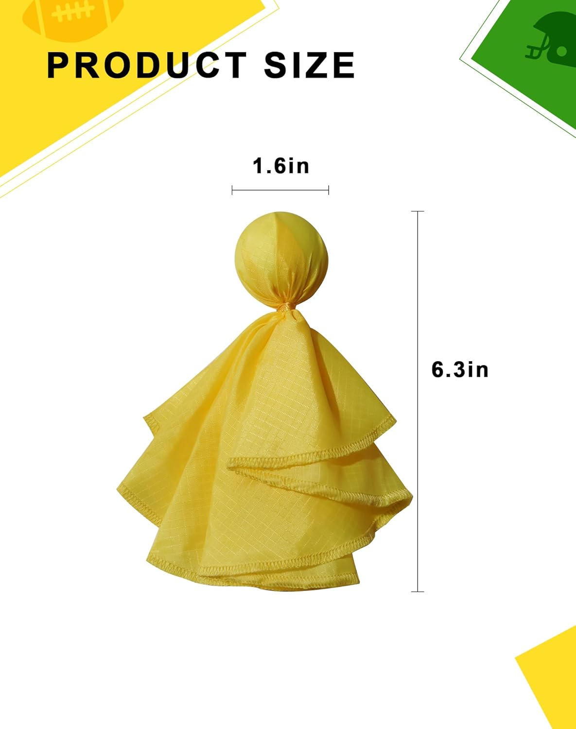 Professional Football Penalty Flag Rerefee Fan Tossing Flags Party Accessory Red/Yellow (Yellow)