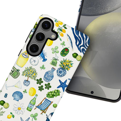Compatible with Samsung Galaxy S24 Plus,Frosted PC Anti-Scratch Shockproof Case - Cute Aesthetic Lemon Pattern