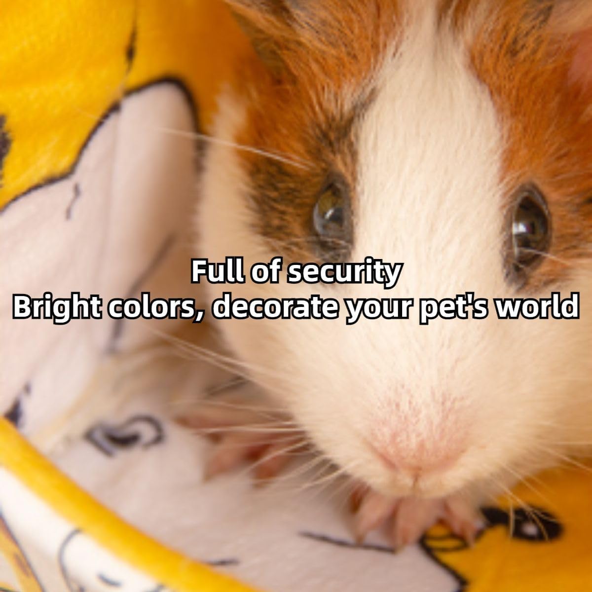 Hamster Bed, Sugar Glider Hideout Washable Small Animal House Cage Accessories for Golden Syrian Rats (Yellow,Small)