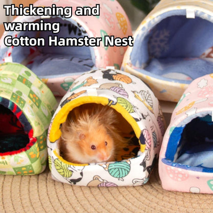 Hamster Bed, Sugar Glider Hideout Washable Small Animal House Cage Accessories for Golden Syrian Rats (Yellow,Small)