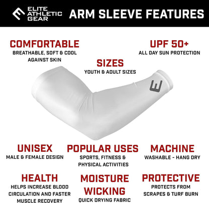 Faith Compression Arm Sleeve – Cross & Bible Verse – Youth & Adult – Sports & Fitness – Sold Individually