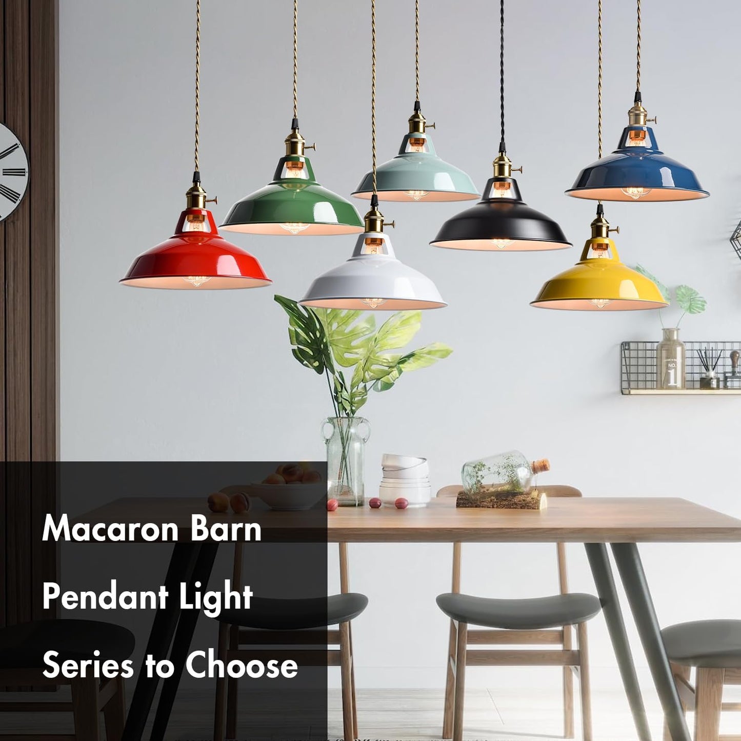 CLAXY Modern Pendant Light Yellow Metal Adjustable Hanging Kitchen Light | Nodic Home Pendant Light with Switch for Kitchen Island Bar Adjustable Hanging Cord Light for Loft Dining Table Bedroom Cafe