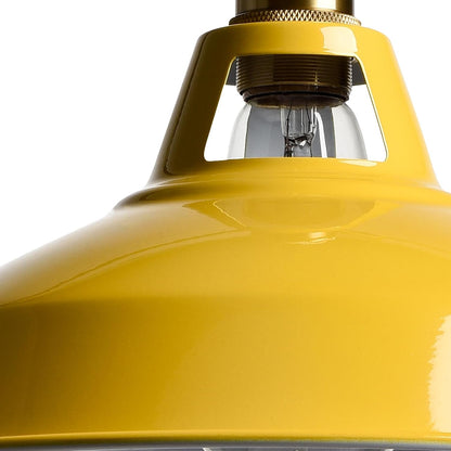 CLAXY Modern Pendant Light Yellow Metal Adjustable Hanging Kitchen Light | Nodic Home Pendant Light with Switch for Kitchen Island Bar Adjustable Hanging Cord Light for Loft Dining Table Bedroom Cafe