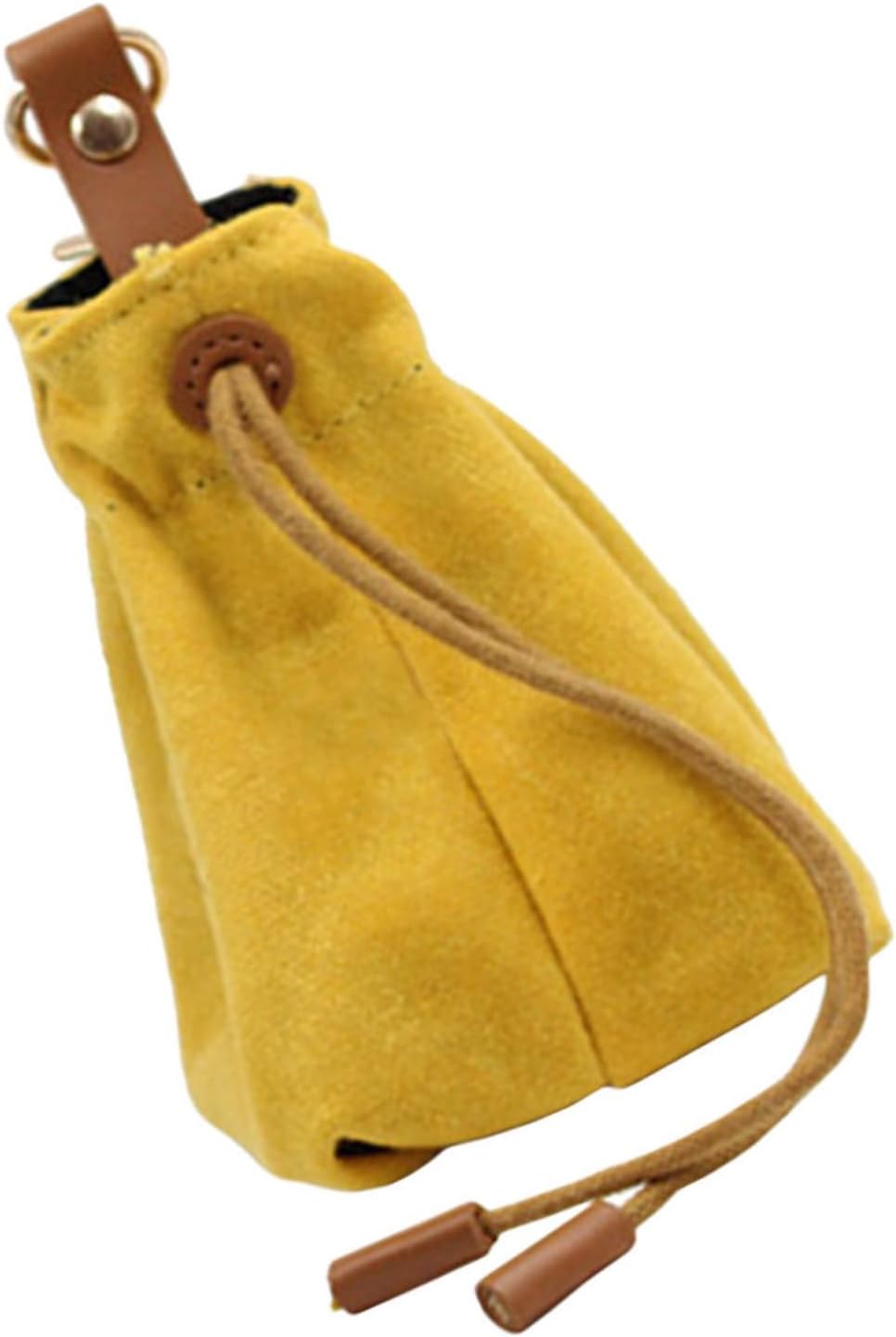 Canvas Dog Treat Pouch Portable Pet Training Bag Premium Yellow Snack Carrier Carabiner Clip for Outdoor Use for Puppy Training and Pet Supplies