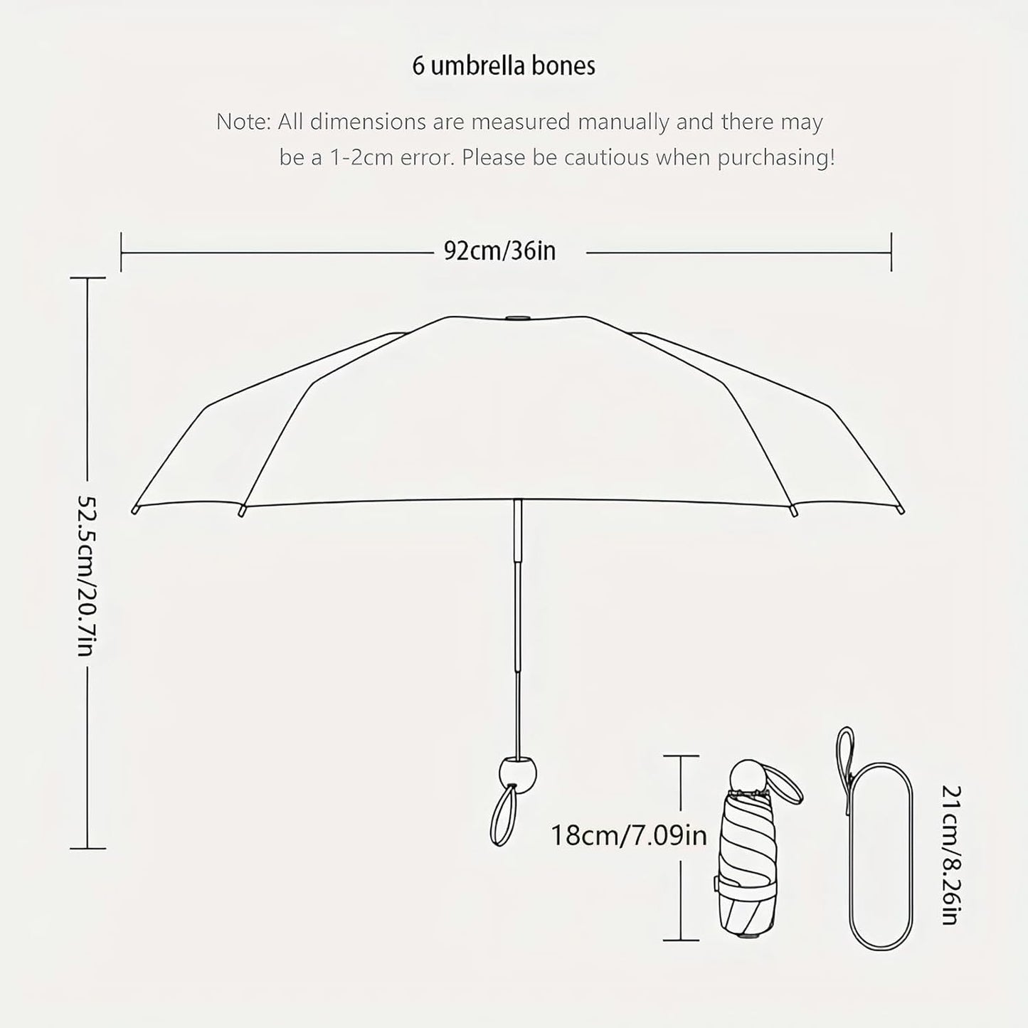 Mini Travel Umbrella with Umbrella Case