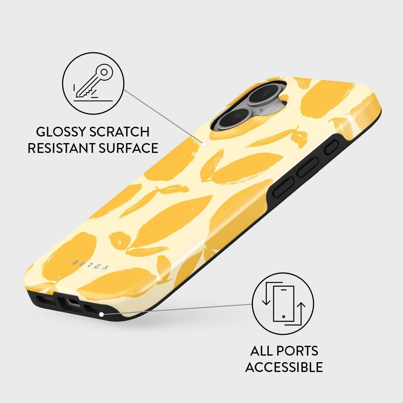 Unisex Phone Case for iPhone 16 – Dual-Layer Hybrid Design with Shock-Absorbing Silicone & Durable Exterior, Scratch-Resistant Finish and Raised Bezel Edge for Screen Protection & Daily Use