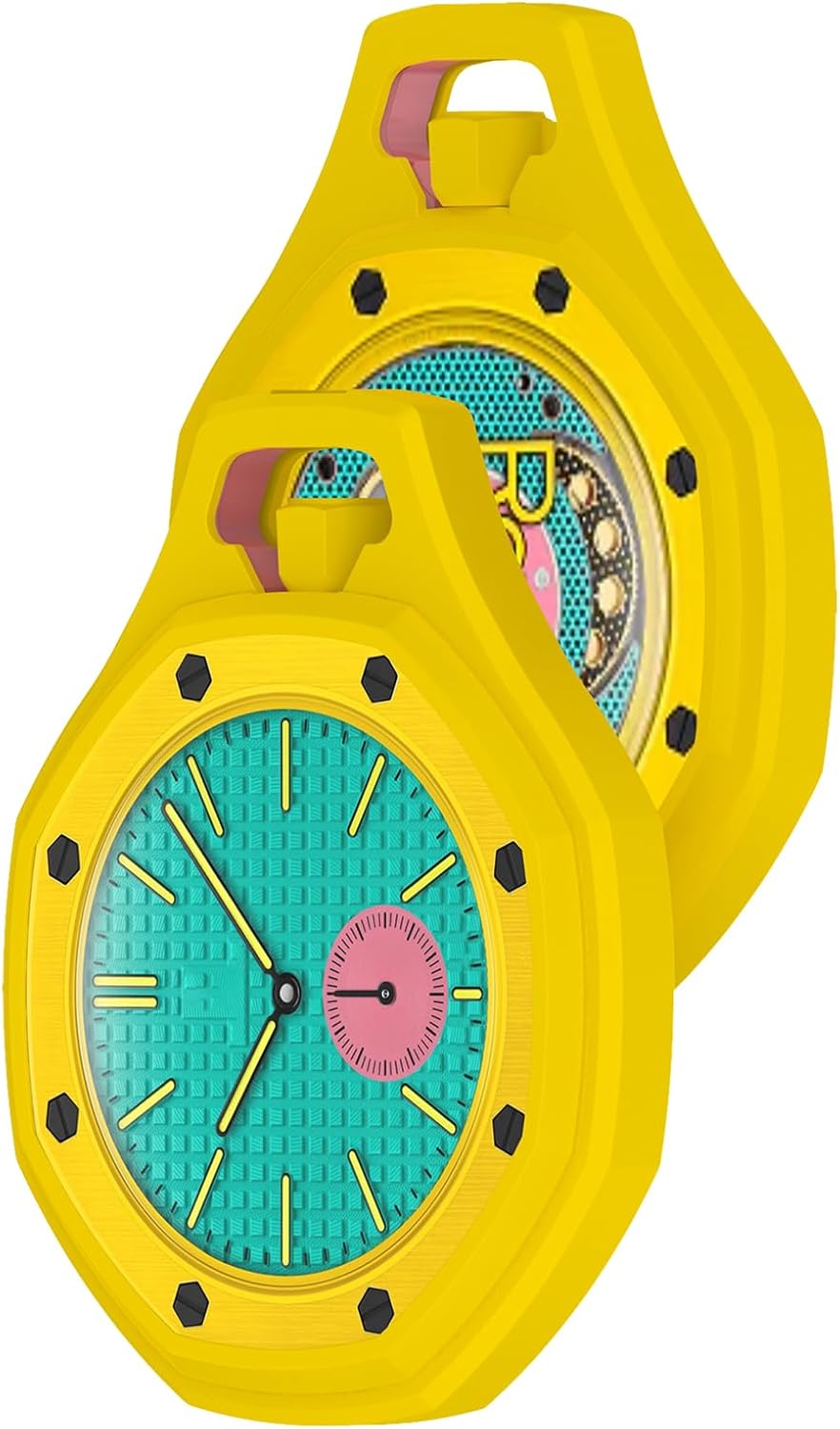 Compatible with Swatch Royal Pop Protective Case, Smartwatch Protective Case Cover Shell Soft and Durable Watch Accessories，Premium Soft Silicone Slim Case-Yellow