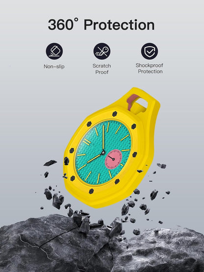 Compatible with Swatch Royal Pop Protective Case, Smartwatch Protective Case Cover Shell Soft and Durable Watch Accessories，Premium Soft Silicone Slim Case-Yellow