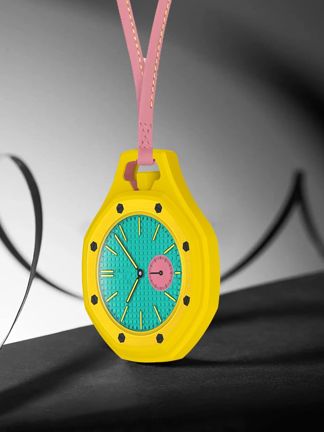 Compatible with Swatch Royal Pop Protective Case, Smartwatch Protective Case Cover Shell Soft and Durable Watch Accessories，Premium Soft Silicone Slim Case-Yellow