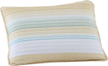 Coralinn Striped 2-Piece Quilt Set, Lightweight, All-Seasons, Twin, Yellow Sage