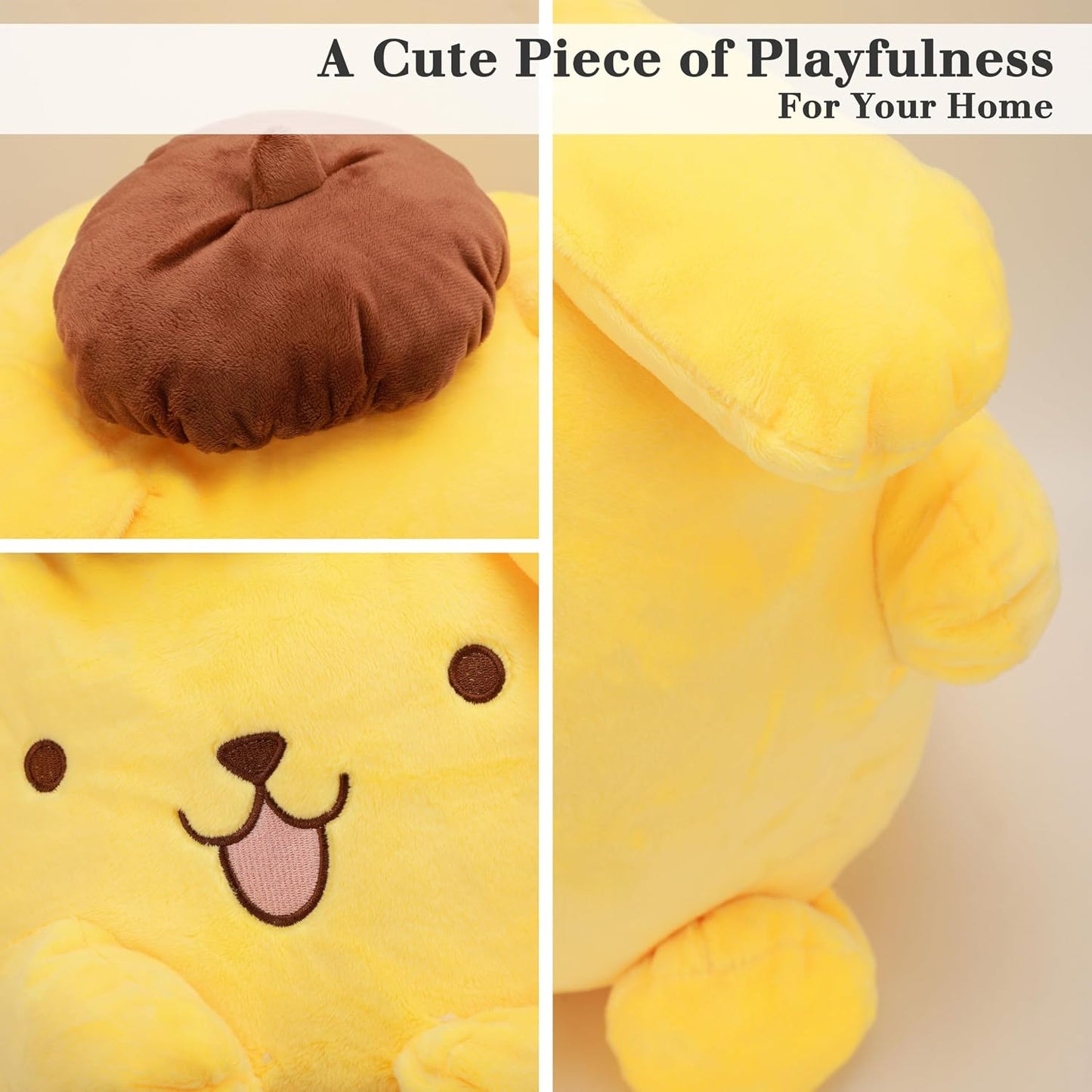 Juju Yellow Kawaii Plush (20 in) - Cute Stuffed Animal Kawaii Plushies - Peluche Big Stuffed Animals Plushie - Peluches Grandes Cute Plushies - Cool Stuff Plush - Plushy (Fun)
