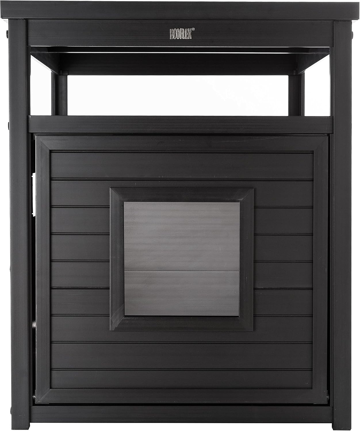 ECOFLEX Litter Loo Standard & Jumbo Sizes, 4 Colors, Moisture and Odor Resistant Enclosure & End Table, No‑Tools Assembly, 10 Year Warranty, Espresso Black, Jumbo