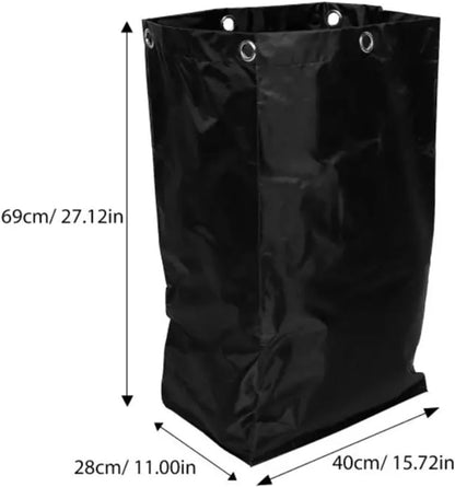 2pcs Large Capacity Waterproof Cleaning Cart Bag - Thicken Hotel Housekeeping Rubbish Holder(Yellow)
