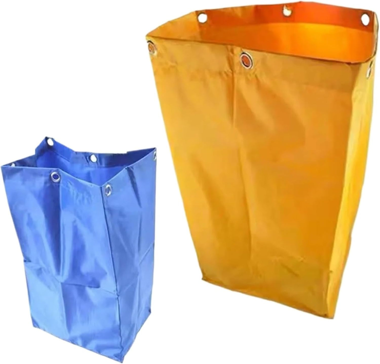 2pcs Large Capacity Waterproof Cleaning Cart Bag - Thicken Hotel Housekeeping Rubbish Holder(Yellow)