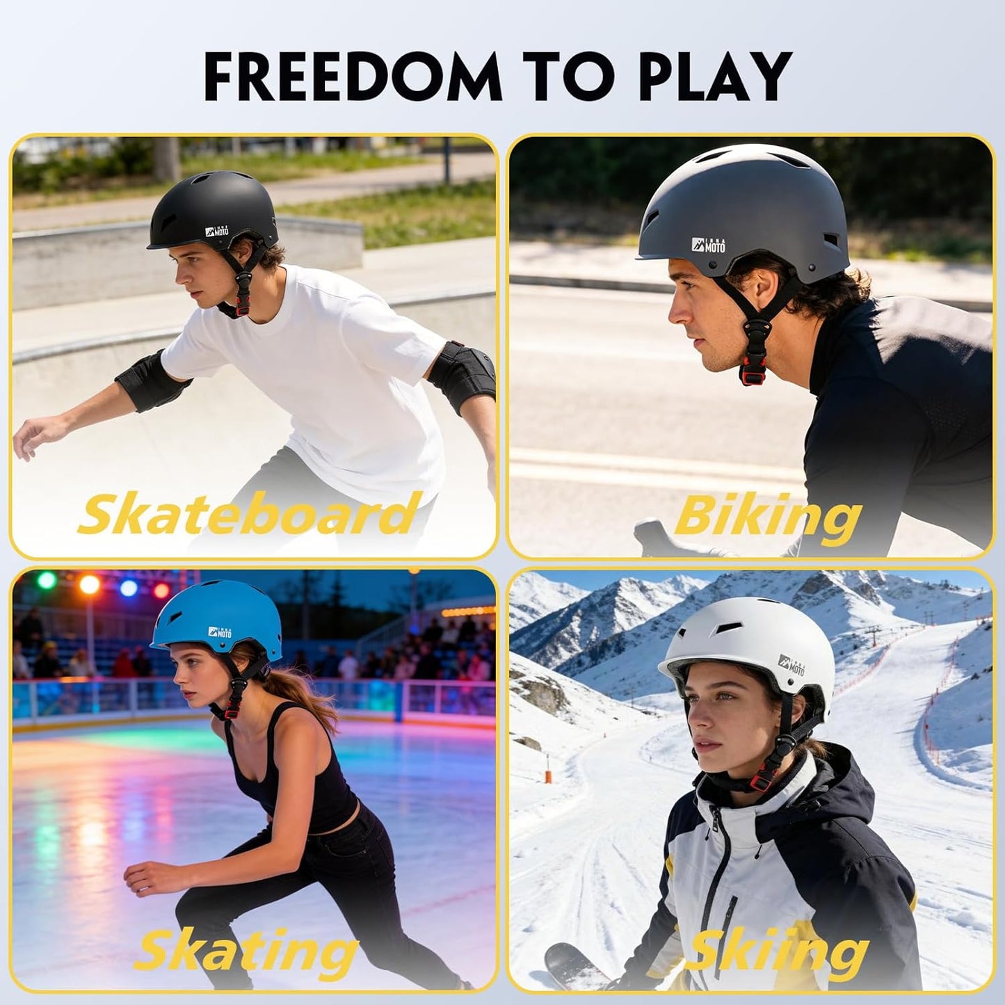for Adults - Adjustable Certified Safety Adults Helmet for Skateboarding Bike Bicycle Scooter Cycling Skate Skating Multisport Helmets for Women Men Boys Girls Kids Youth