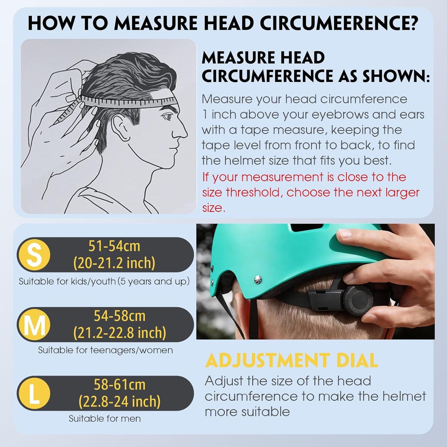 for Adults - Adjustable Certified Safety Adults Helmet for Skateboarding Bike Bicycle Scooter Cycling Skate Skating Multisport Helmets for Women Men Boys Girls Kids Youth