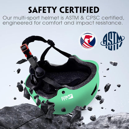 for Adults - Adjustable Certified Safety Adults Helmet for Skateboarding Bike Bicycle Scooter Cycling Skate Skating Multisport Helmets for Women Men Boys Girls Kids Youth