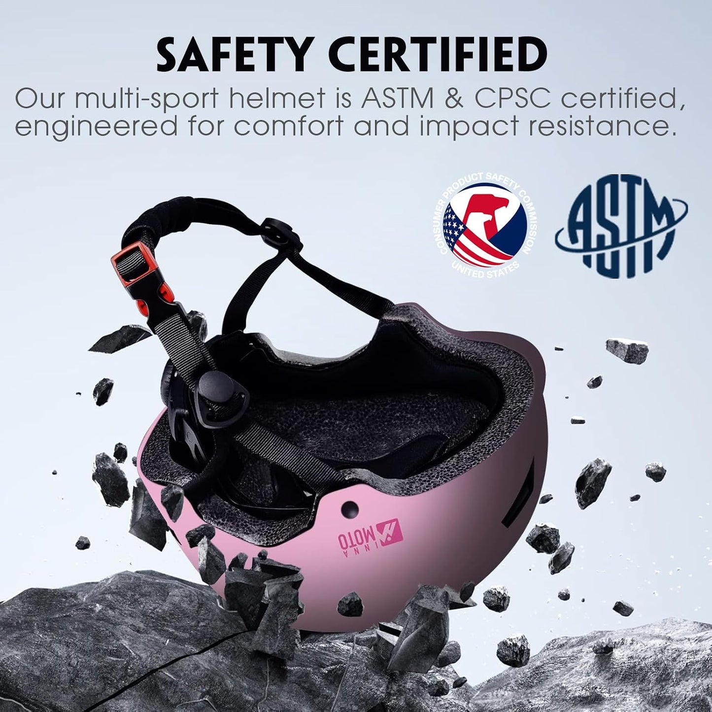 for Adults - Adjustable Certified Safety Adults Helmet for Skateboarding Bike Bicycle Scooter Cycling Skate Skating Multisport Helmets for Women Men Boys Girls Kids Youth