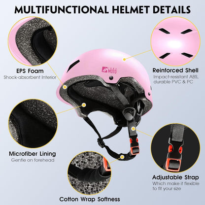 for Adults - Adjustable Certified Safety Adults Helmet for Skateboarding Bike Bicycle Scooter Cycling Skate Skating Multisport Helmets for Women Men Boys Girls Kids Youth