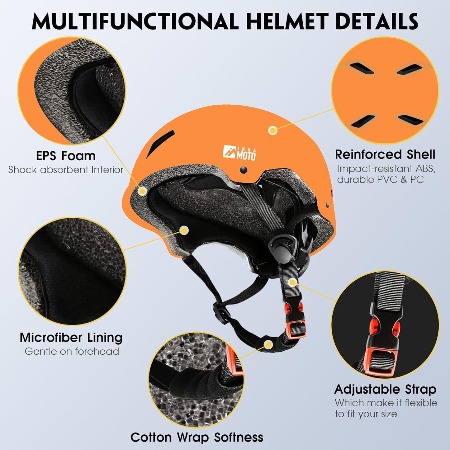 for Adults - Adjustable Certified Safety Adults Helmet for Skateboarding Bike Bicycle Scooter Cycling Skate Skating Multisport Helmets for Women Men Boys Girls Kids Youth