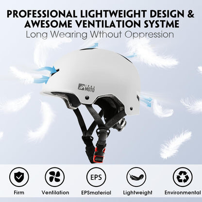 for Adults - Adjustable Certified Safety Adults Helmet for Skateboarding Bike Bicycle Scooter Cycling Skate Skating Multisport Helmets for Women Men Boys Girls Kids Youth