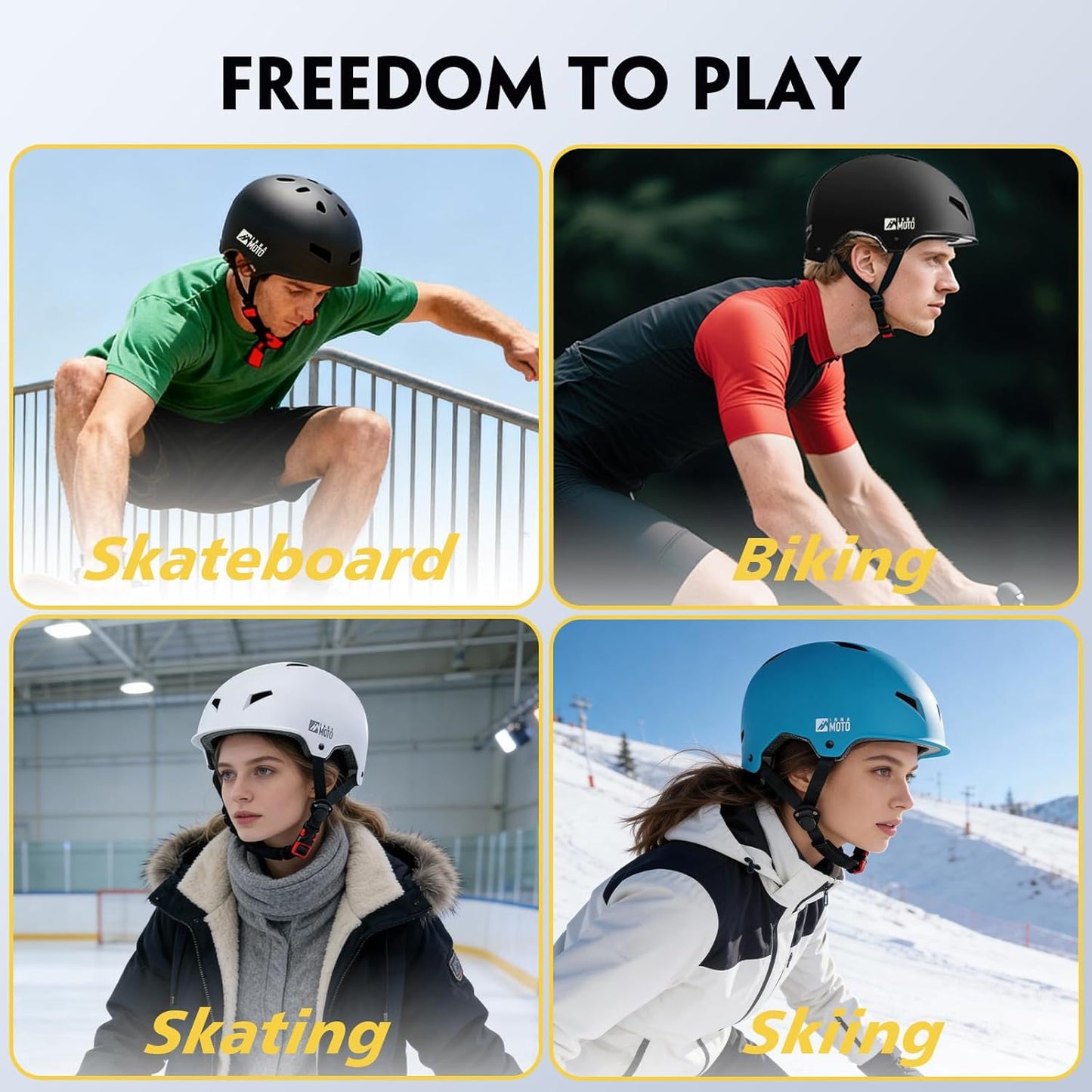 for Adults - Adjustable Certified Safety Adults Helmet for Skateboarding Bike Bicycle Scooter Cycling Skate Skating Multisport Helmets for Women Men Boys Girls Kids Youth
