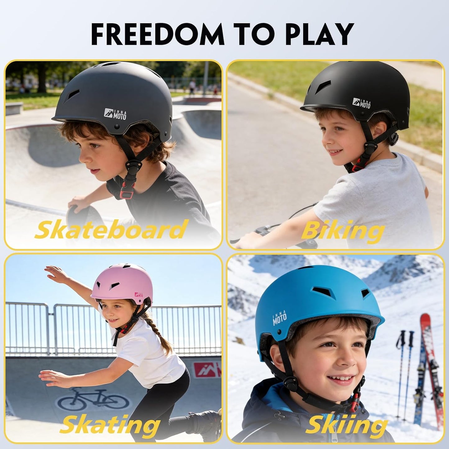 for Adults - Adjustable Certified Safety Adults Helmet for Skateboarding Bike Bicycle Scooter Cycling Skate Skating Multisport Helmets for Women Men Boys Girls Kids Youth