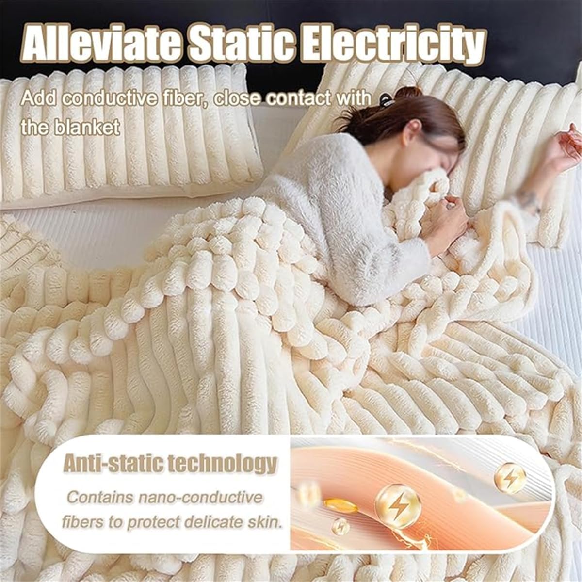 Thickened Rabbit Plush Nap Blanket,Flannel Milk Velvet Cover Blanket,Winter Soft Cozy Shaggy Faux Rabbit Fur Throw Blanket,Office Nap Sofa Cover Blanket (Yellow, 100 * 150cm/39 * 59inch)